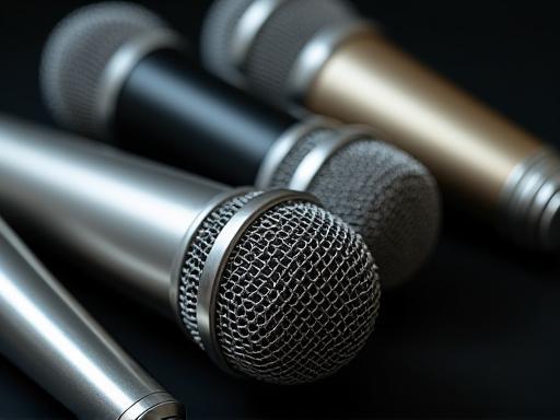 Collection of studio microphones at Groove Studios Brasil