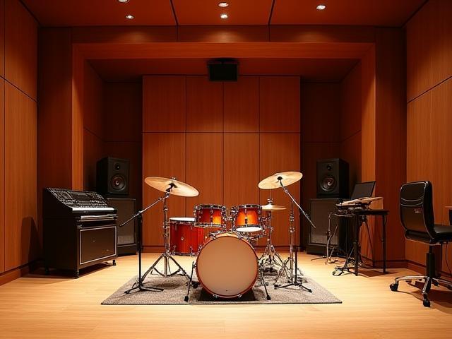 Live Room Zephyr at Groove Studios Brasil with drum kit
